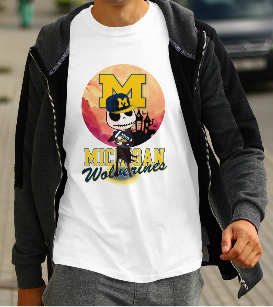 Michigan Wolverines Jack Skellington Halloween Anime T-Shirt