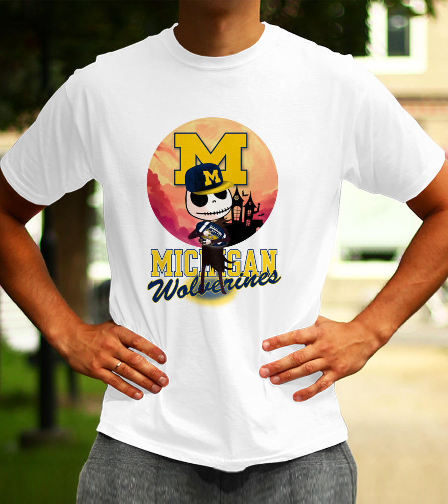 Michigan Wolverines Jack Skellington Halloween Anime T-Shirt