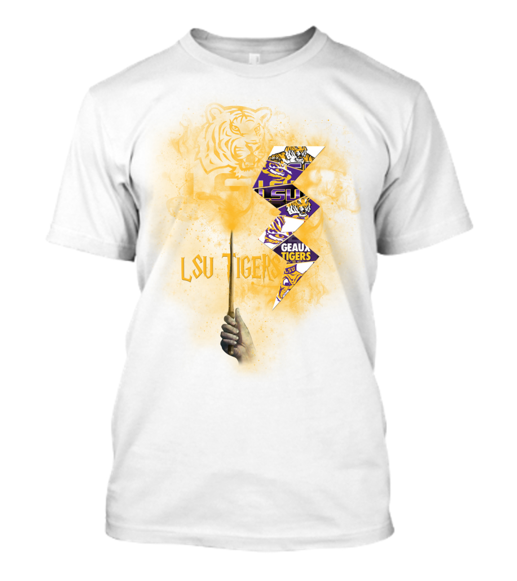 Lsu Tigers Geaux Tigers Lightning Wand T-Shirt