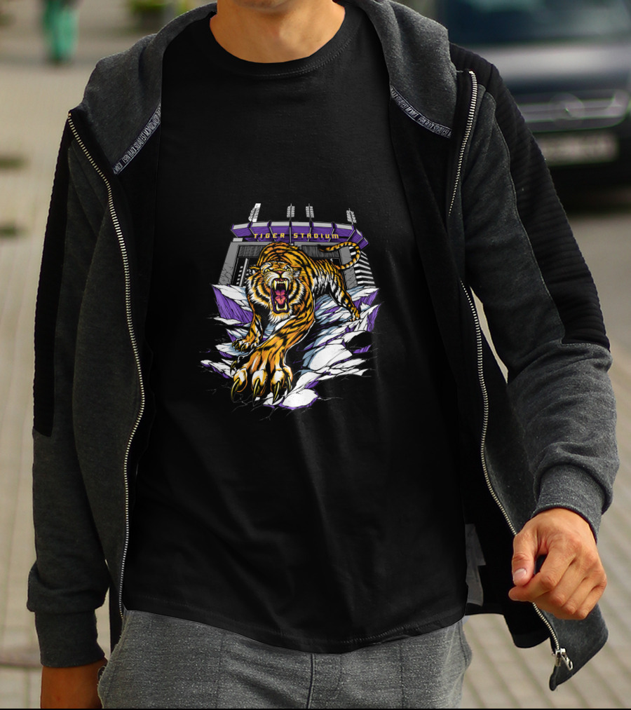 Tiger Stadium Roaring Tiger Breakthrough T-Shirt