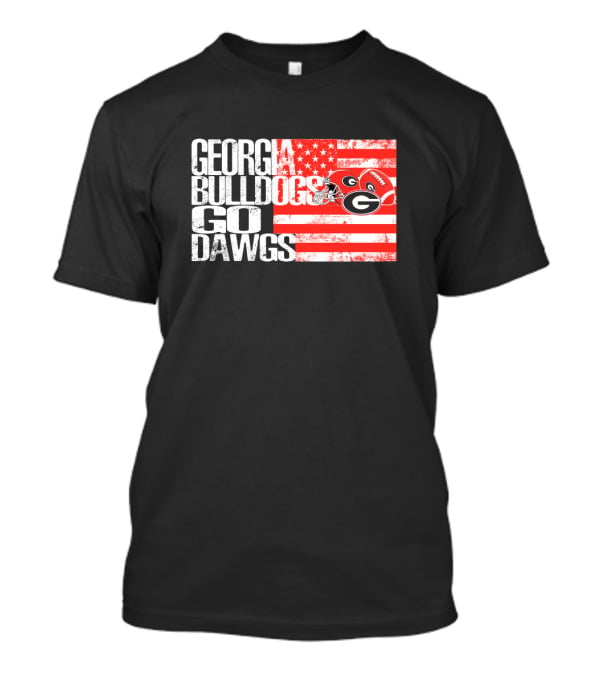 Georgia Bulldogs Go Dawgs American Flag T-Shirt