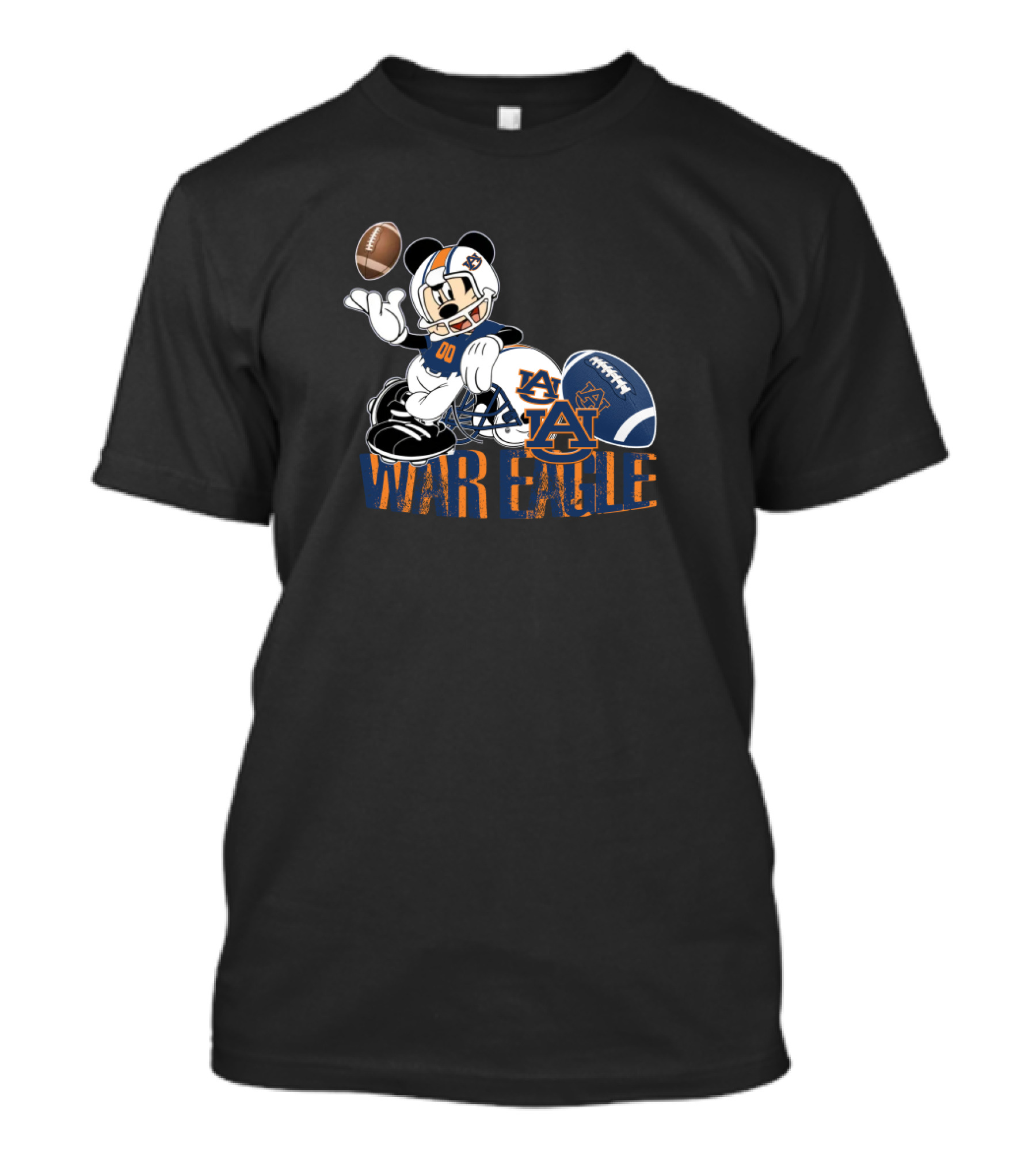 Auburn War Eagle Mickey Football Auburn Tigers T-Shirt