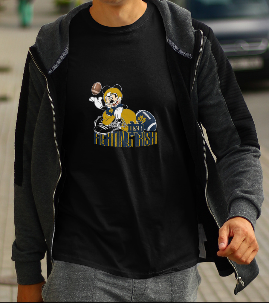 Notre Dame Fighting Irish Mickey Mouse Football 00 T-Shirt