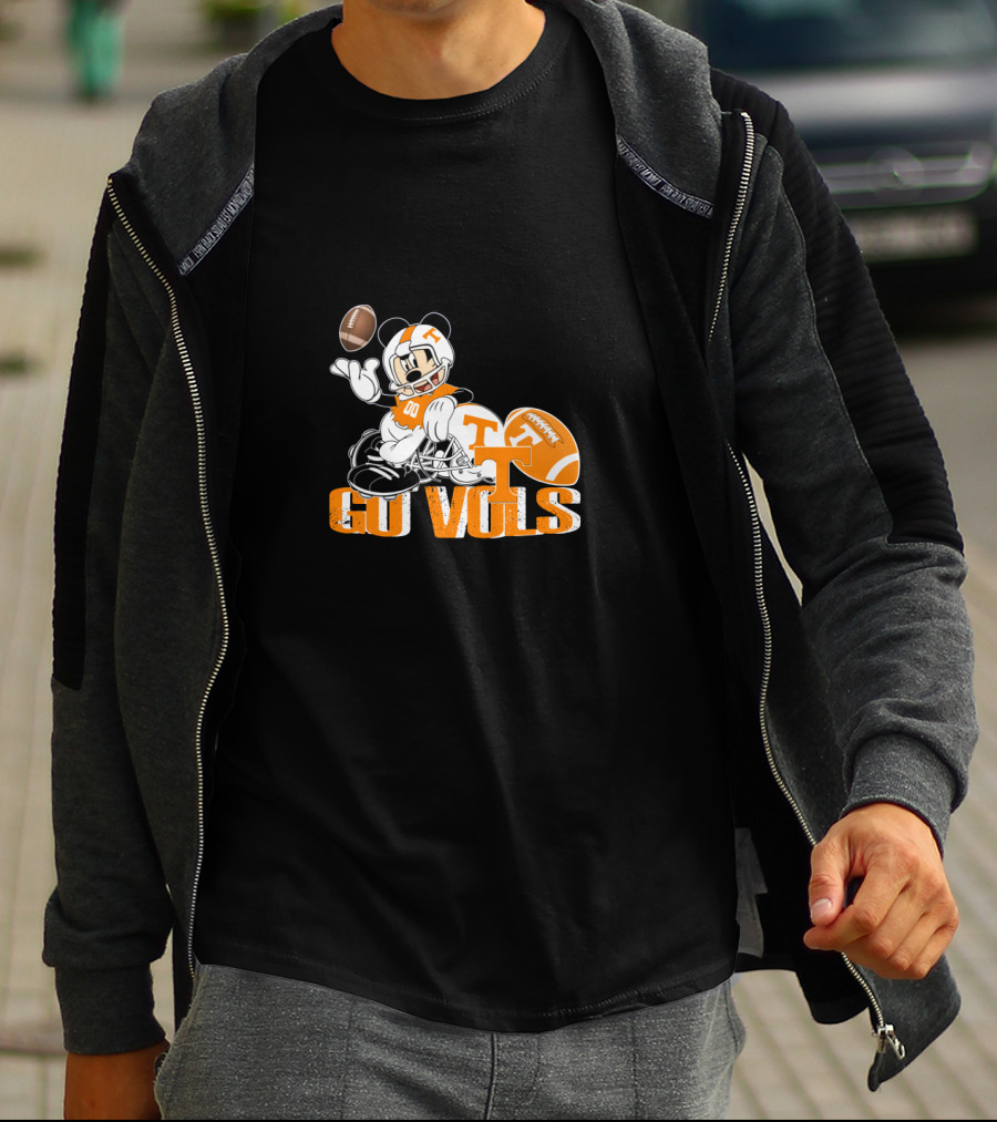 Go Vols Tennessee Football Mickey Mouse T-Shirt