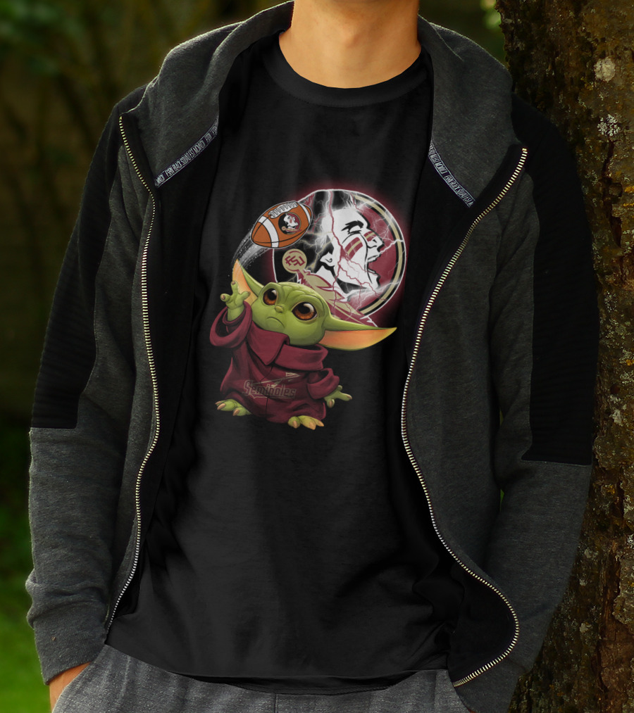 Seminoles Baby Alien Using Force With Florida State Football T-Shirt
