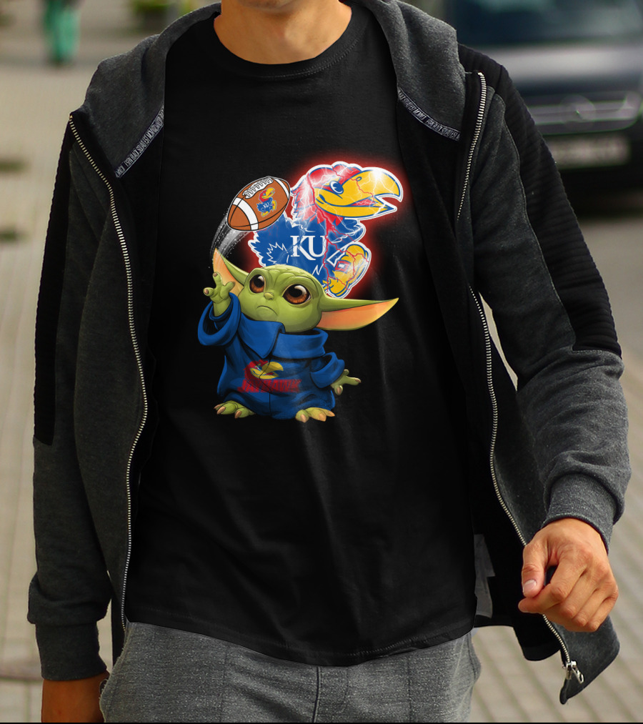 Ku Jayhawks Kansas Football Baby Alien T-Shirt