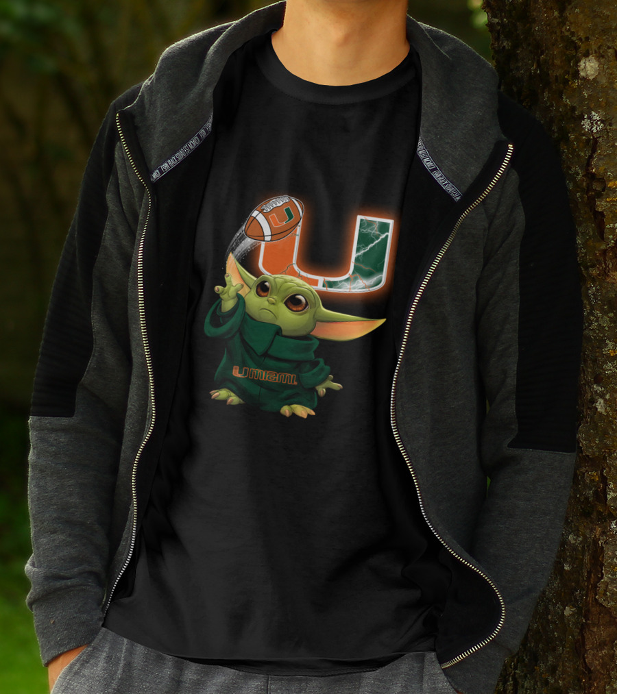 Umiami Baby Yoda Football Force U T-Shirt