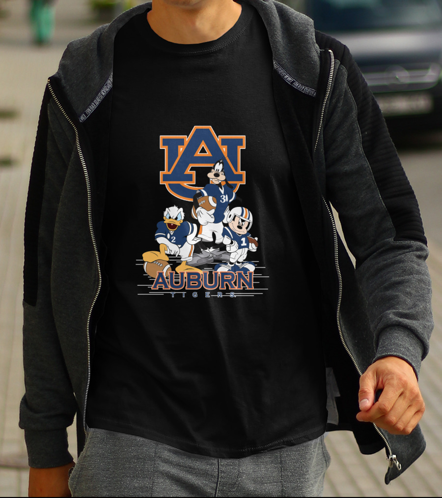 Auburn Tigers Disney Characters Football Team T-Shirt