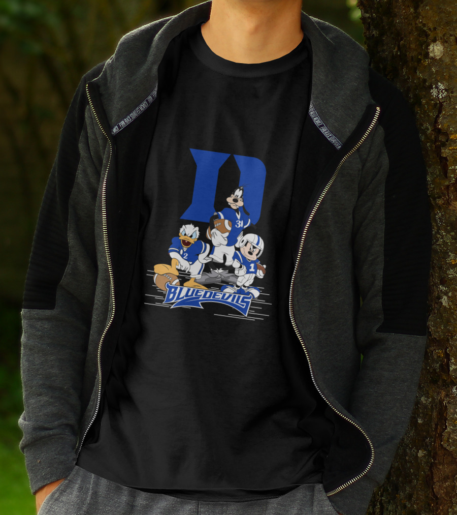 Blue Devils Football Mickey Donald Goofy Duke D T-Shirt