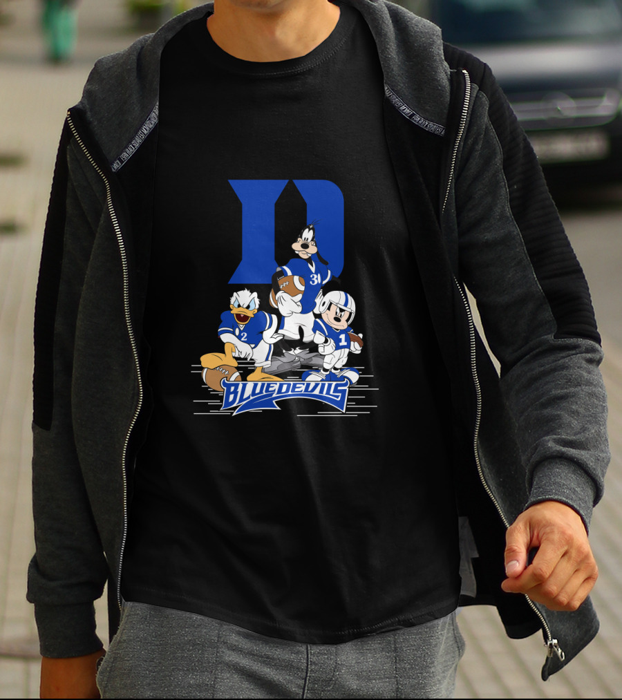 Blue Devils Football Mickey Donald Goofy Duke D T-Shirt