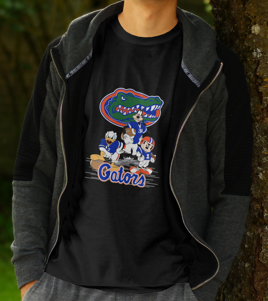 Gators Football Goofy Mickey Donald T-Shirt