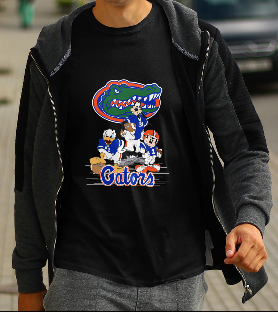 Gators Football Goofy Mickey Donald T-Shirt