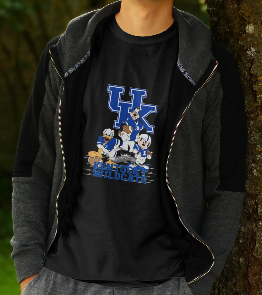 Kentucky Wildcats Mickey Donald Goofy Football Team Players T-Shirt