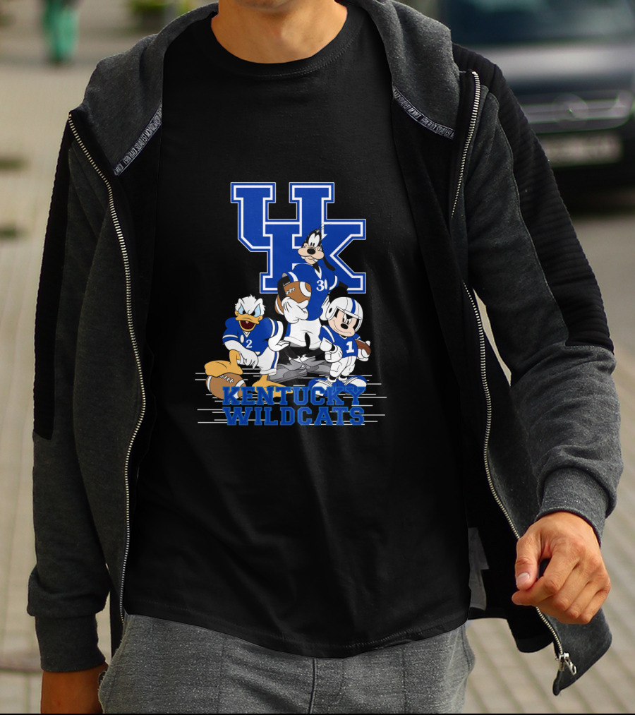 Kentucky Wildcats Mickey Donald Goofy Football Team Players T-Shirt
