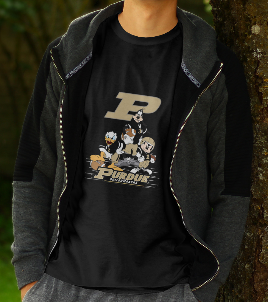 Purdue Boilermakers Character Team Football Collaboration T-Shirt