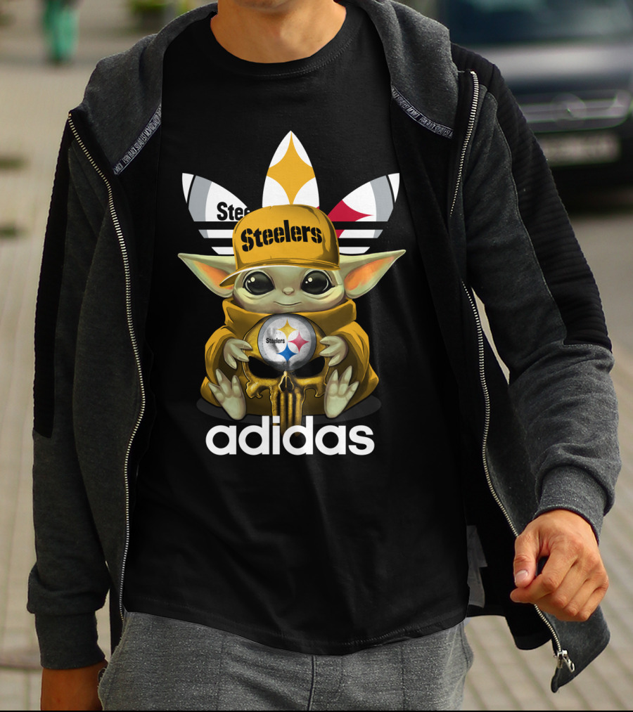 Baby Yoda Steelers Star Wars Pittsburgh Football T-Shirt
