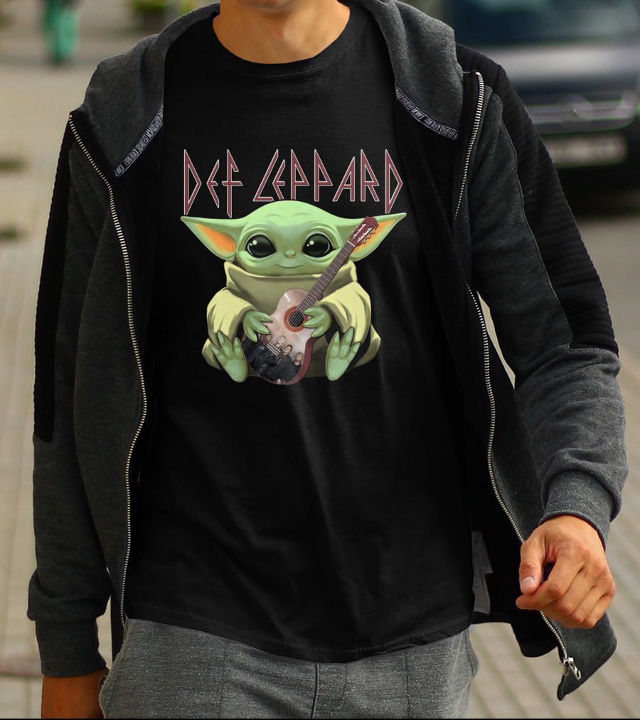 Def Leppard Yoda Playing Guitar T-Shirt