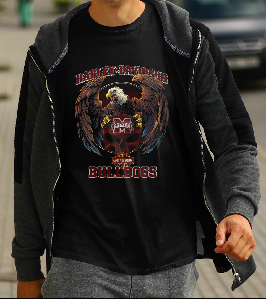 Harley Davidson Ncaa Mississippi State Bulldogs Eagle T-Shirt