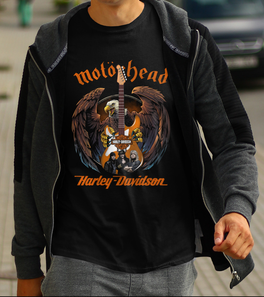 Motörhead Harley Davidson Eagle Guitar Moto Culture Fusion T-Shirt
