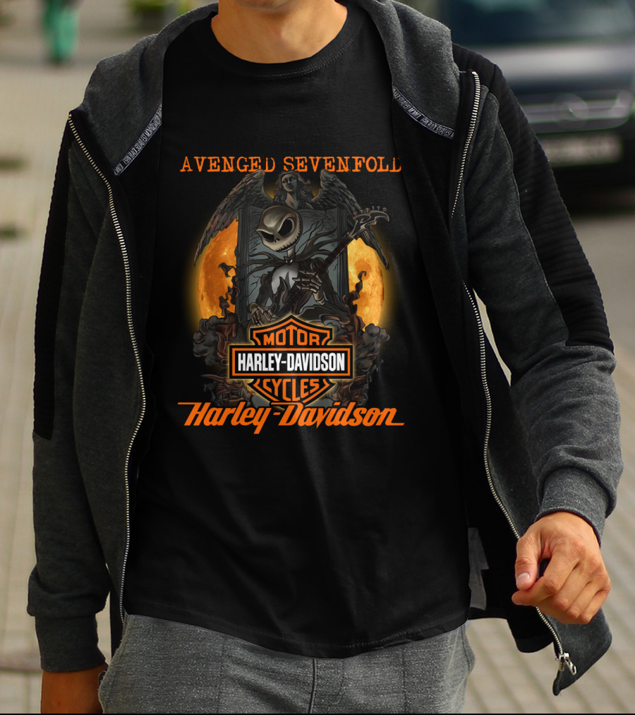 Avenged Sevenfold Harley Davidson Motor Cycles T-Shirt