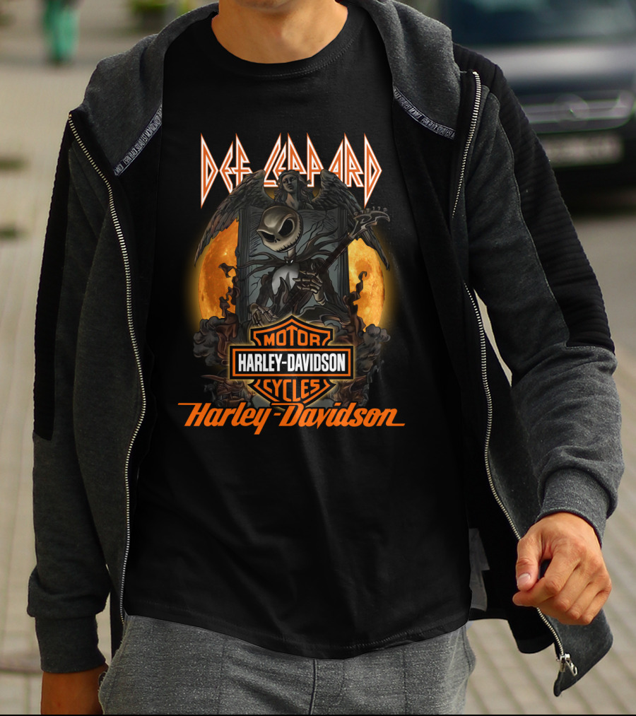 Def Leppard Harley Davidson Motor Cycles T-Shirt