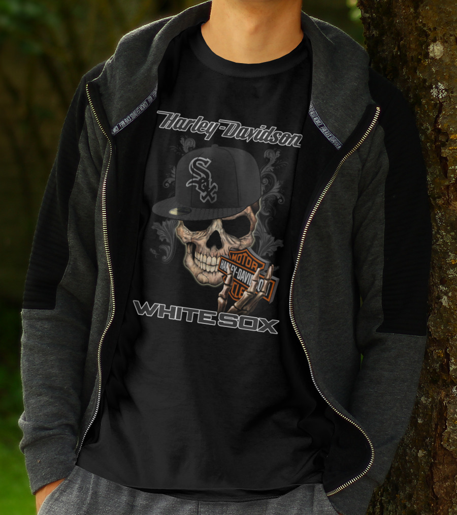 Harley Davidson Skull Chicago White Sox T-Shirt