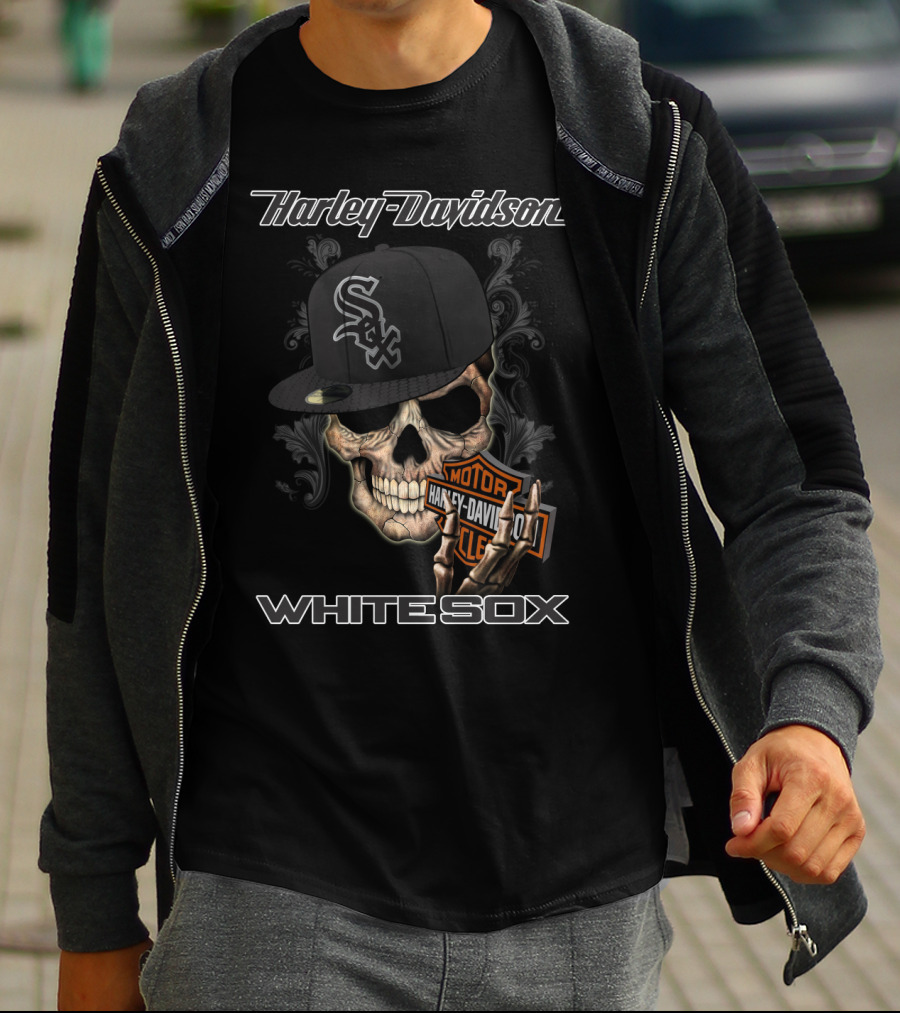 Harley Davidson Skull Chicago White Sox T-Shirt