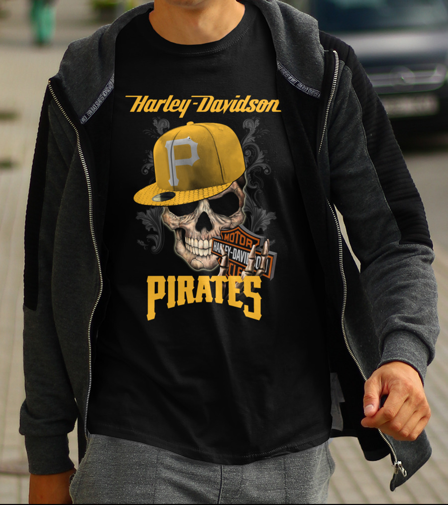 Harley Davidson Skull Cap Harley Davidson Motor Pirates T-Shirt