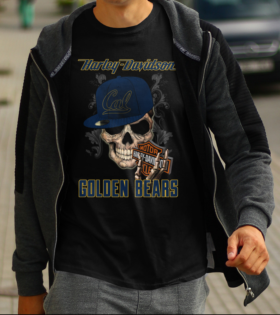 Harley Davidson Cal Skull Golden Bears T-Shirt