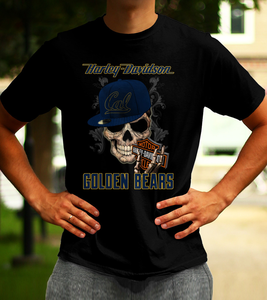 Harley Davidson Cal Skull Golden Bears T-Shirt