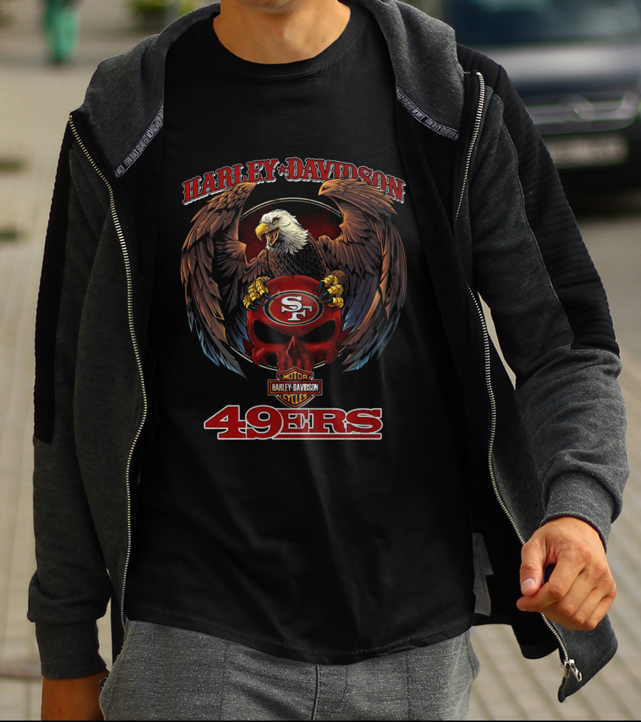 Harley Davidson 49ers Eagle San Francisco Sf T-Shirt