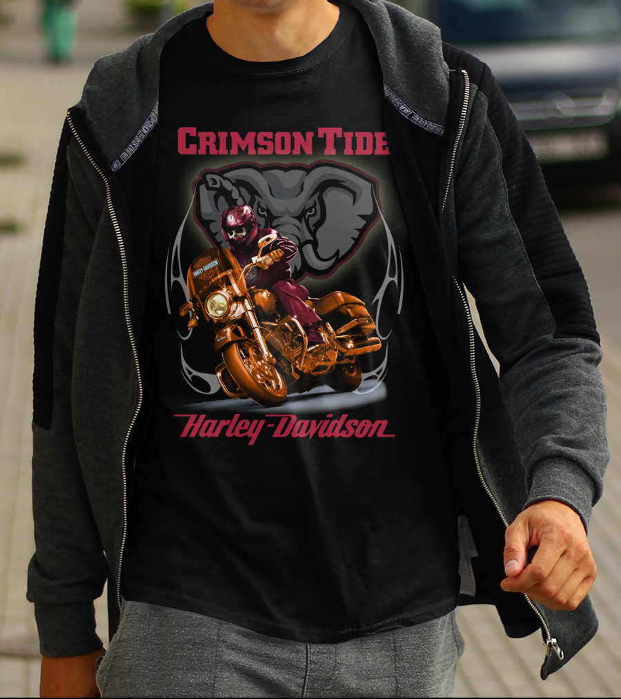 Crimson Tide Harley Davidson Hd02Ncaa Alabama Crimson Tide T-Shirt