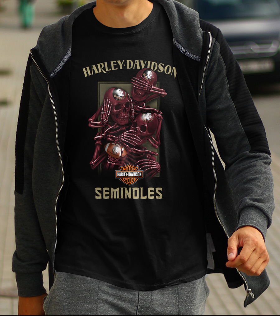 Harley Davidson Motor Cycles Seminoles Ncaa Florida State Seminoles T-Shirt