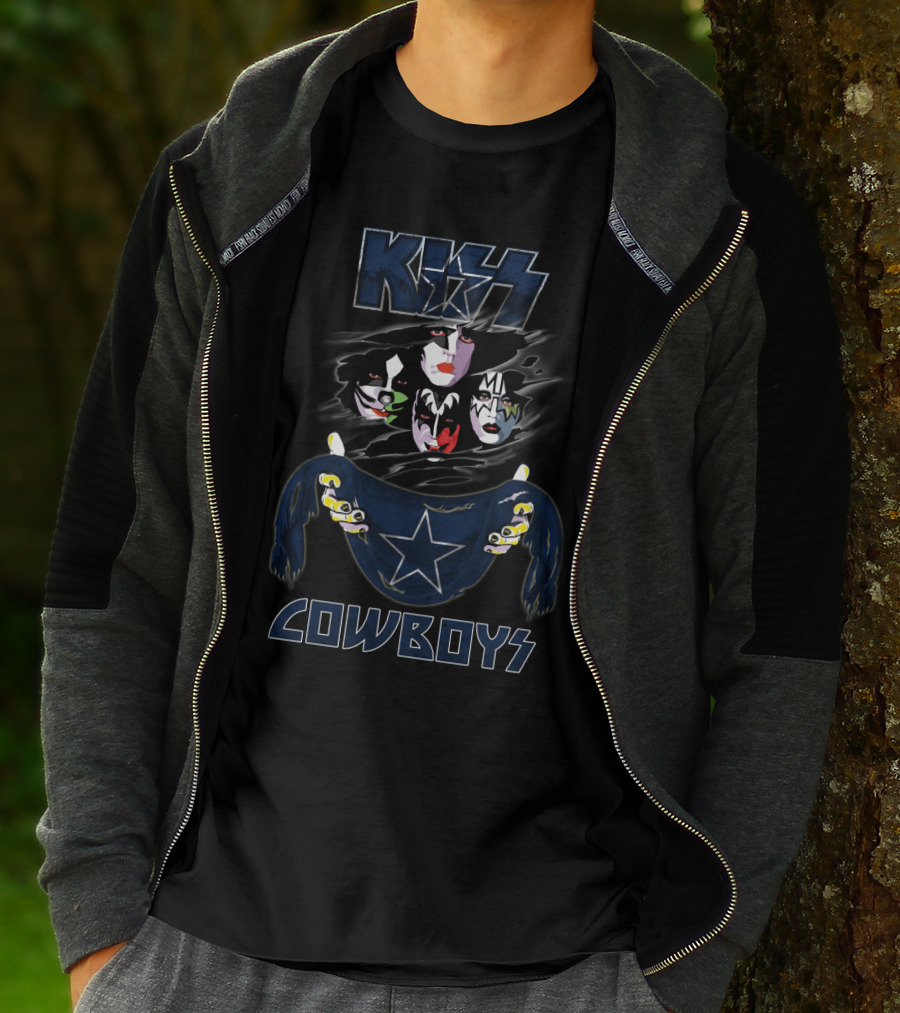 KISS Cowboys Dallas NFL Band T-Shirt