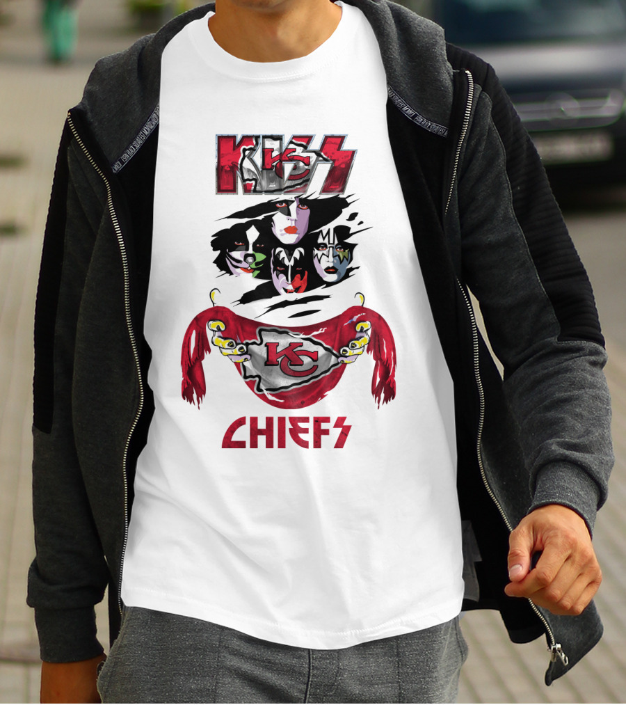 KISS Kansas City Chiefs NFL Band T-Shirt
