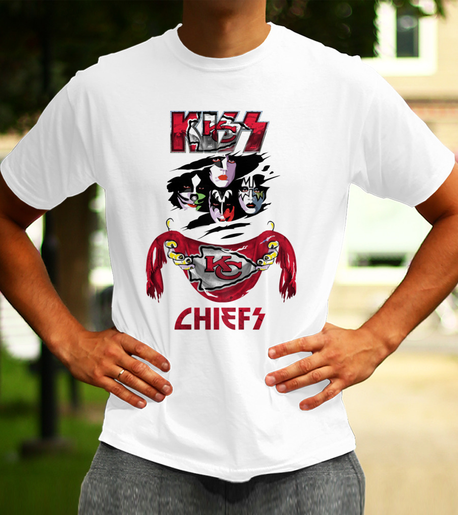 KISS Kansas City Chiefs NFL Band T-Shirt