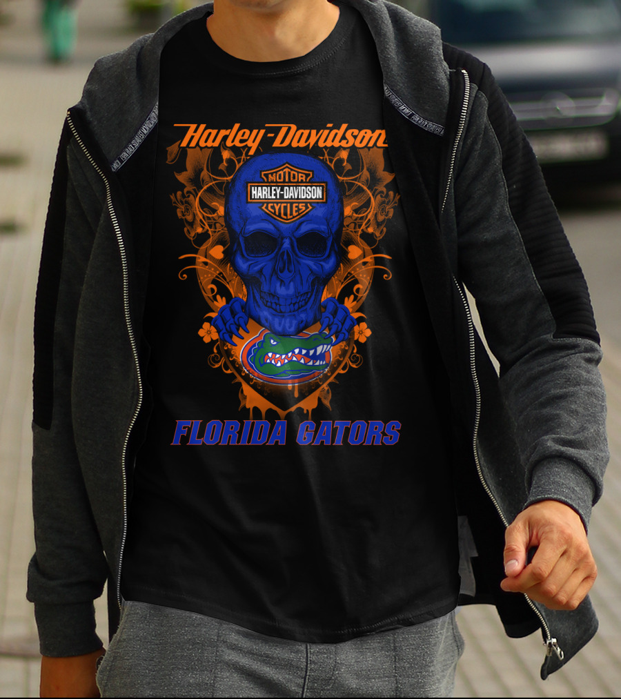 Harley Davidson Florida Gators Skull T-Shirt