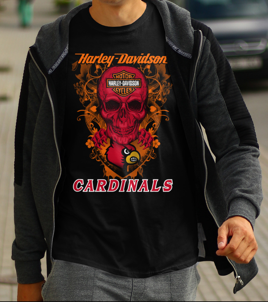 Harley Davidson Motor Cycles Louisville Cardinals T-Shirt