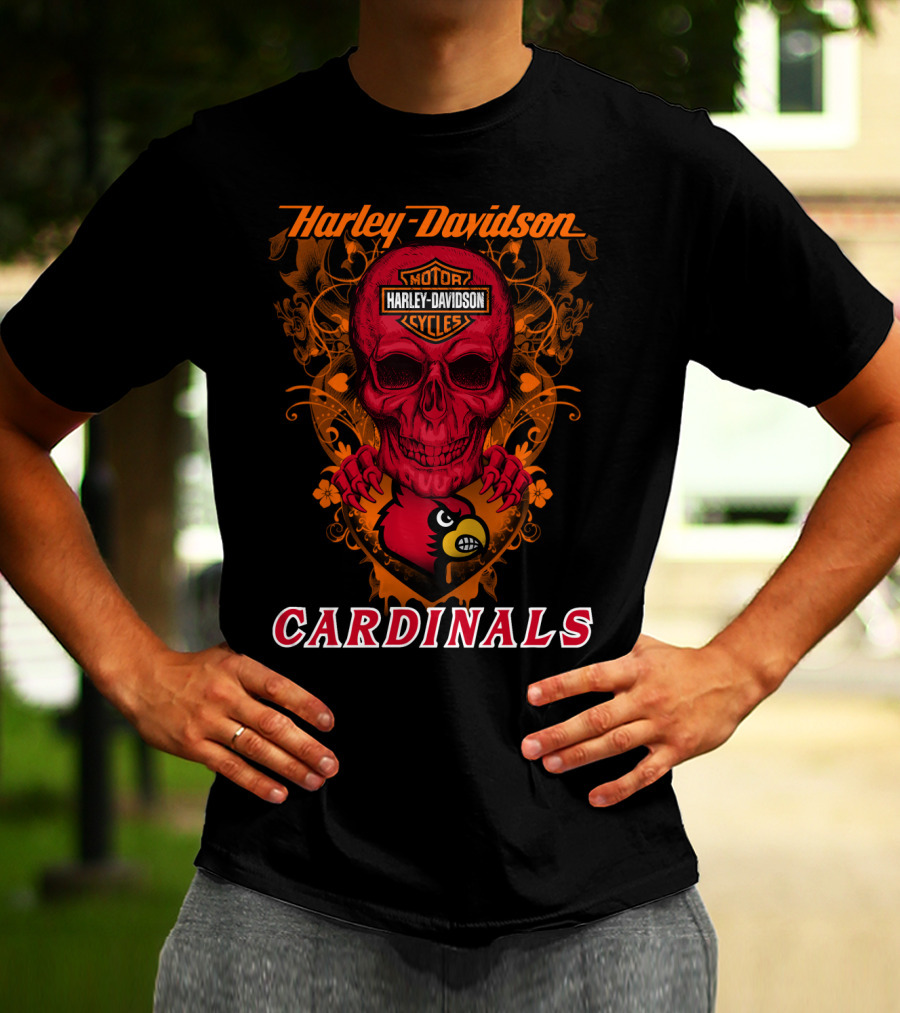 Harley Davidson Motor Cycles Louisville Cardinals T-Shirt