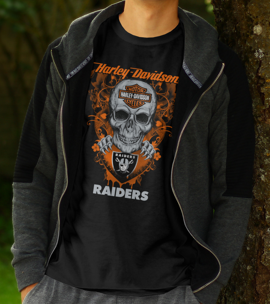 Harley Davidson Raiders Skull T-Shirt