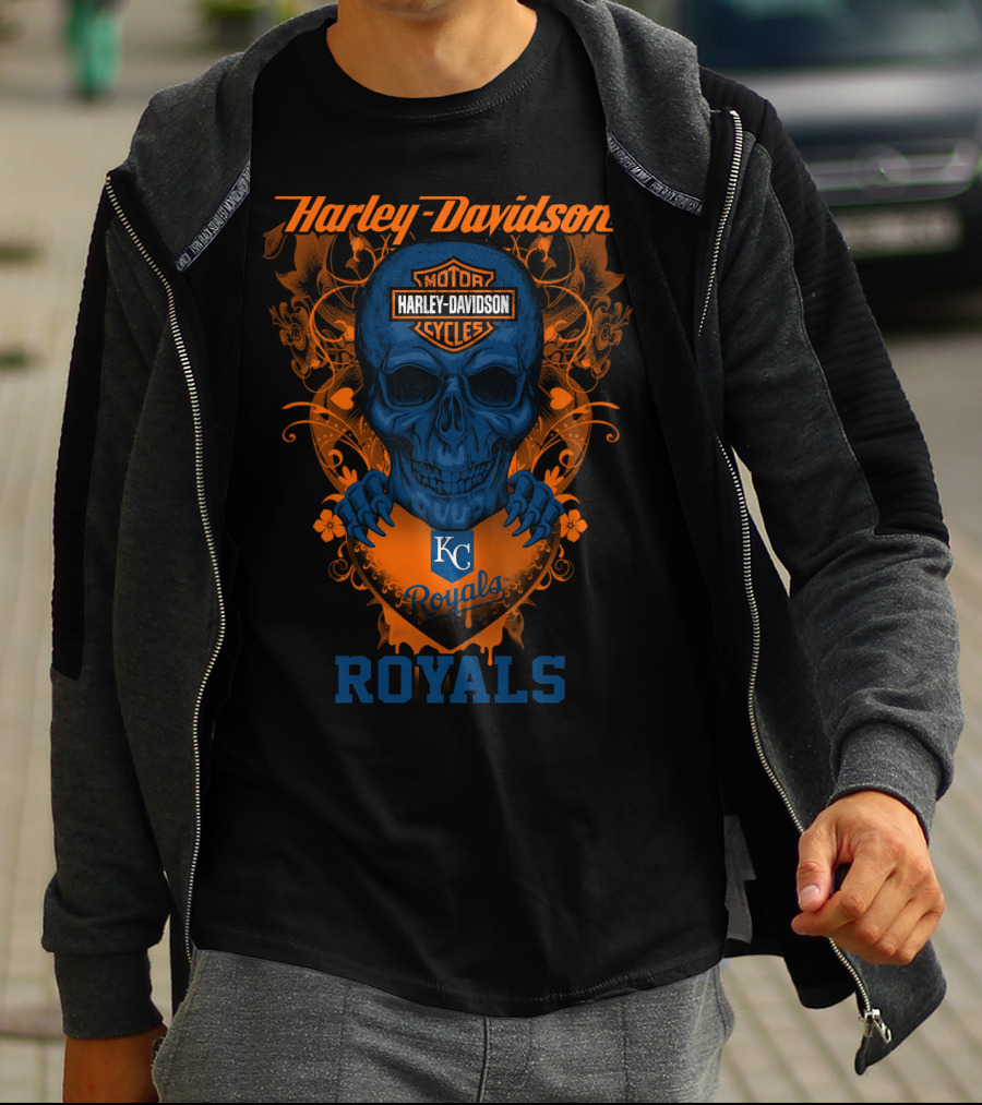 Harley Davidson Kansas City Royals Motorcycles Royals T-Shirt