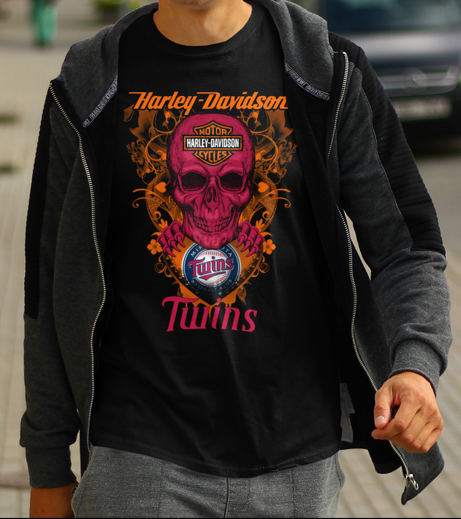 Harley Davidson Motor Cycles Minnesota Twins T-Shirt