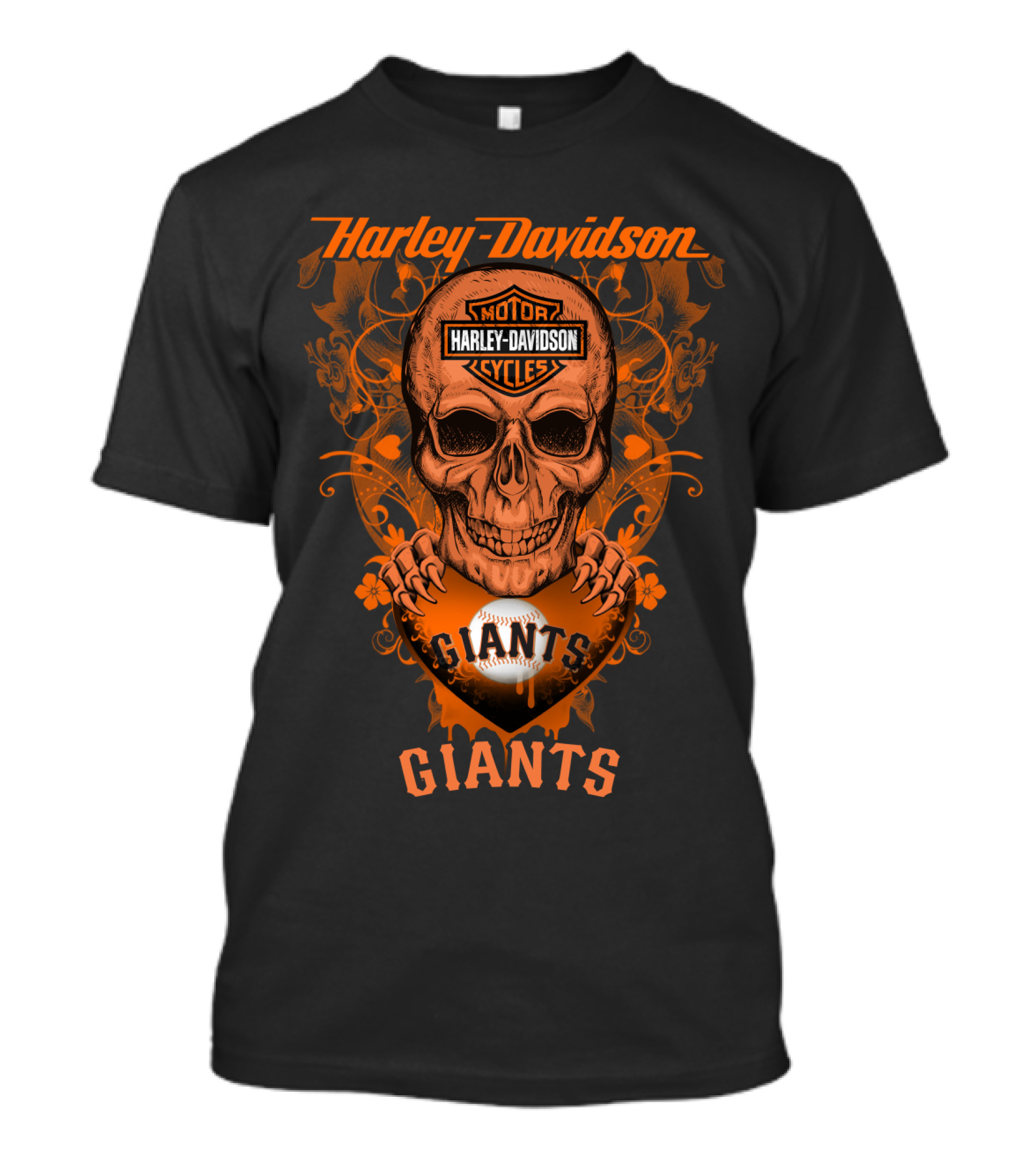 Harley Davidson Motor Cycles Giants Baseball San Francisco T-Shirt