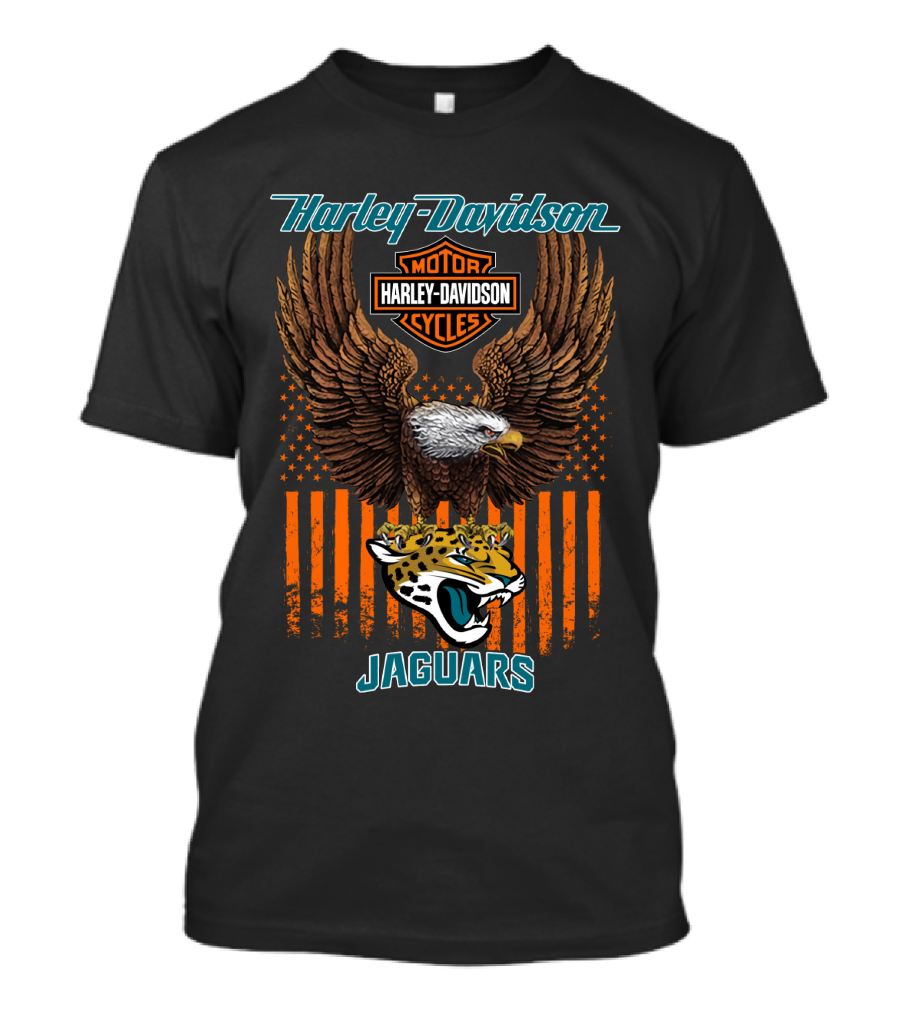 Harley Davidson Motor Cycles Nfl Jacksonville Jaguars T-Shirt