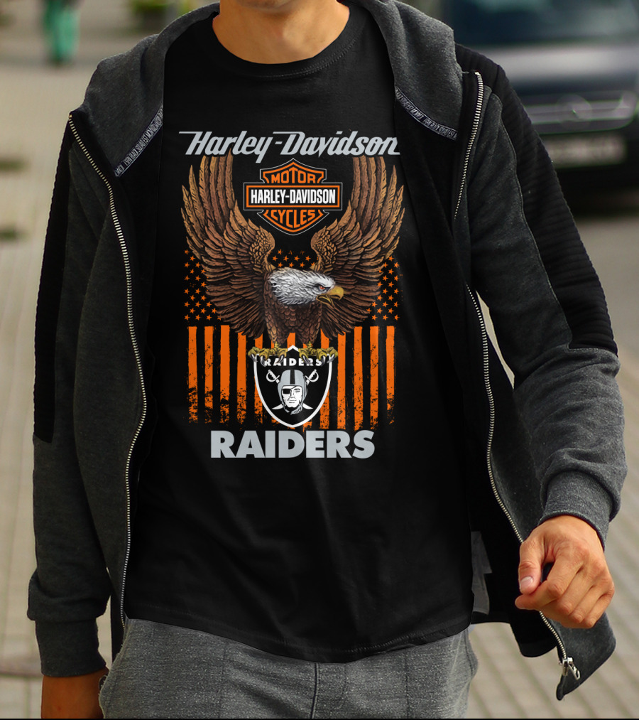 Harley Davidson Nfl Oakland Raiders Eagle T-Shirt