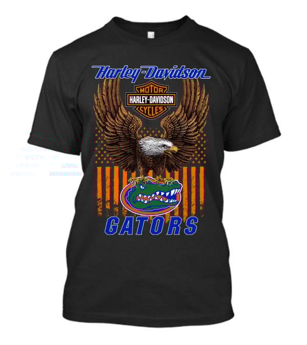 Harley Davidson Motor Cycles Florida Gators Eagle T-Shirt