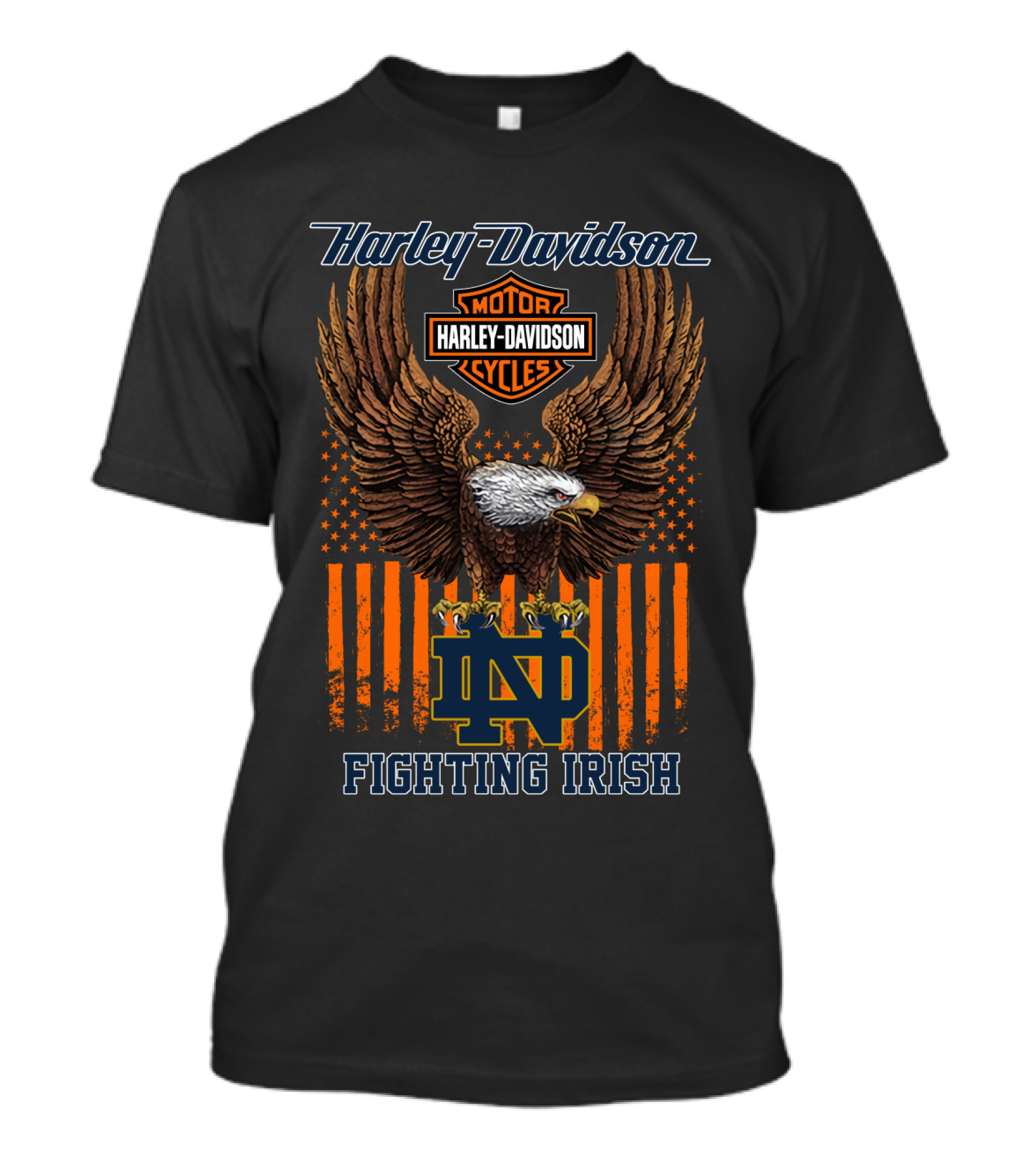 Harley Davidson Notre Dame Fighting Irish Motorcycle Cycles Eagle T-Shirt