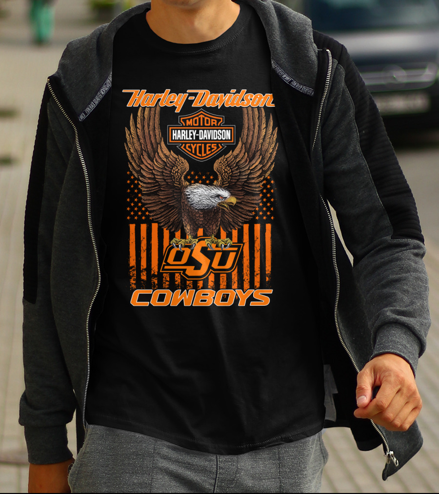 Harley Davidson Osu Cowboys Eagle T-Shirt