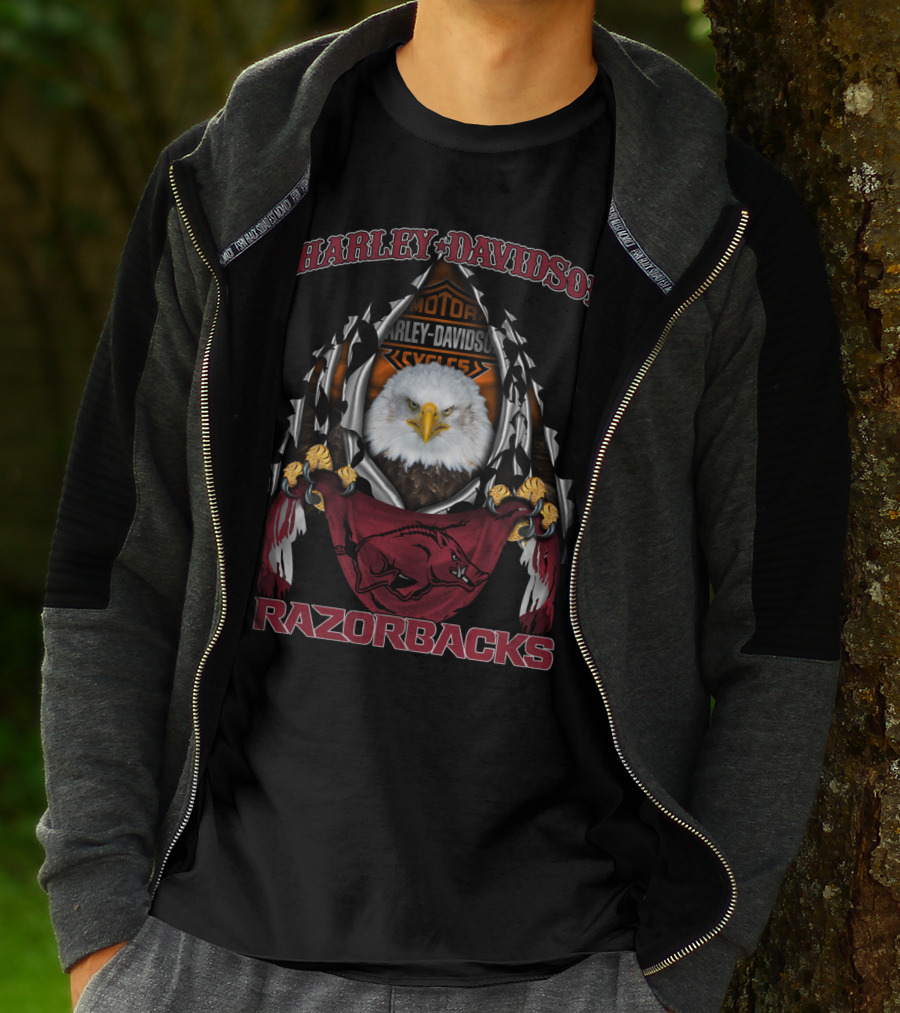 Harley Davidson Motor Cycles Razorbacks T-Shirt