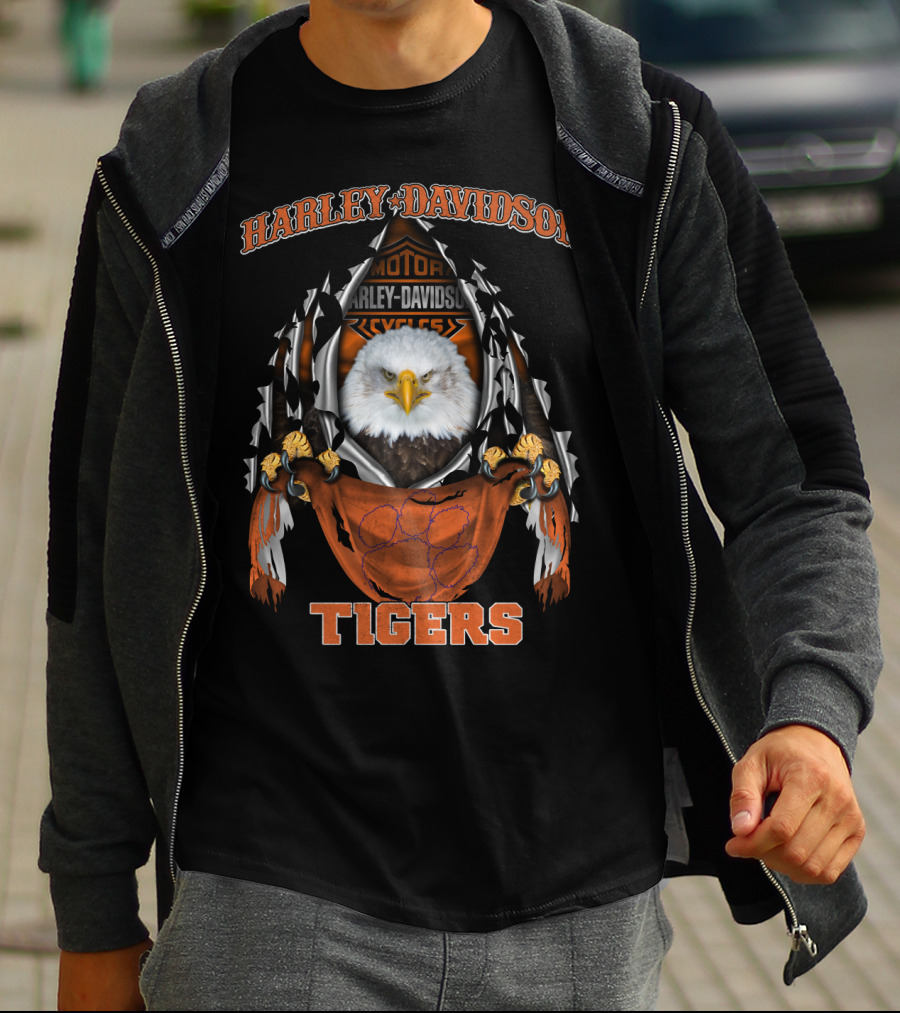Harley Davidson Tigers Eagle Motor Harley Davidson Cycles T-Shirt